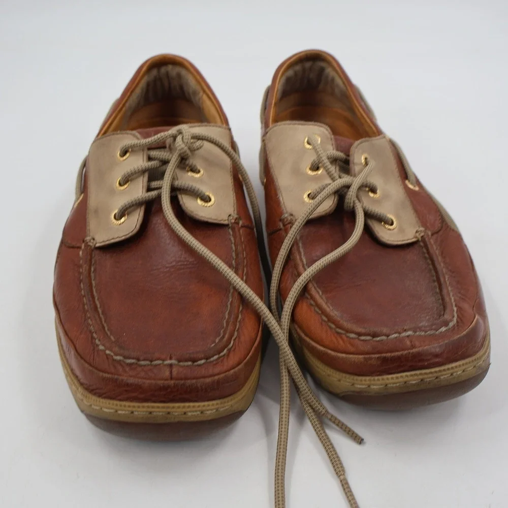 Sperry Gold Cup Boat Shoes Mens 11M Brown Deerskin Lined Leather 0638726